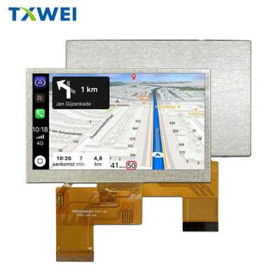 800*480 пикселей 4,3-дюймовый TFT LCD с 24 битовым RGB интерфейсом и 1200cd/m2 градусов люмен