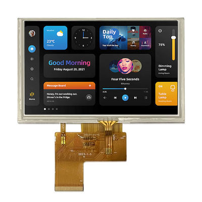 5-дюймовый TFT LCD дисплей IPS/TN 800 * 480 RGB высокой четкости Порт 40PIN Высокая яркость Настраиваемая