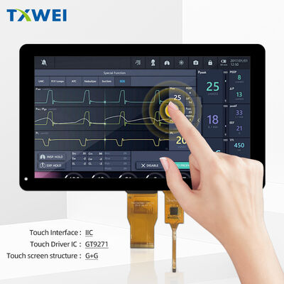 10.1 Inch Capacitive Touch TFT LCD Display 1024x600 24-bit RGB Interface Industrial Touch Screen